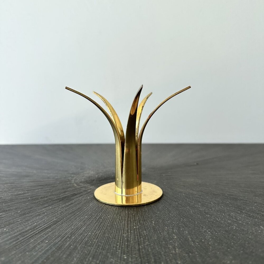 Swedish Brass Jester Candle Holder